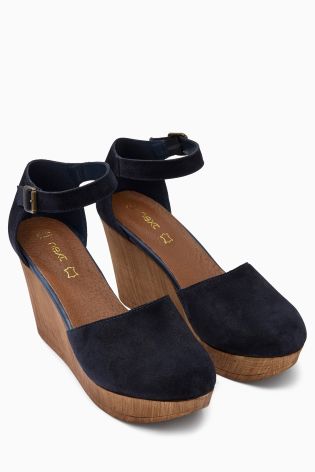 Suede Two Part Wedges